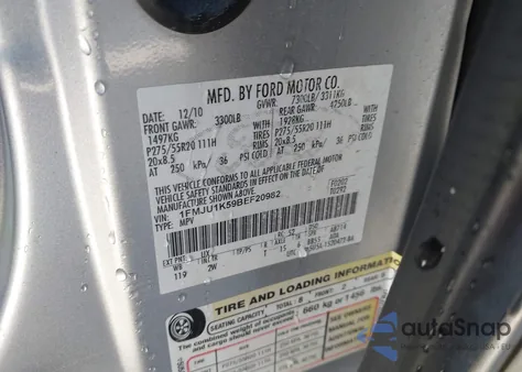 2011 Ford Expedition Limited z USA, uszkodzony, nr VIN 1FMJU1K59BEF20982